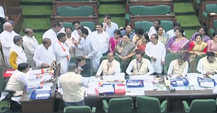 30 Congress MLAs suspended on first day of sessions