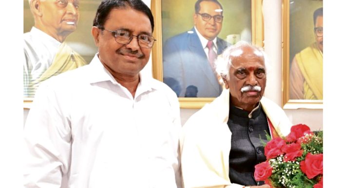 Former MLC Dilip Kumar meets former Governor Dattatreya