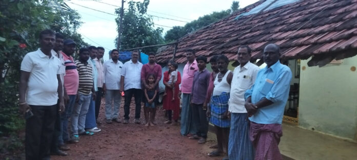 BRS leaders visit flood-affected family