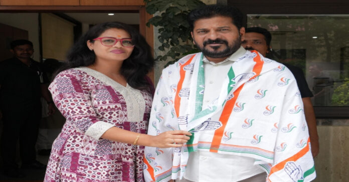 Bearded Indupriya meets CM Revanth Reddy