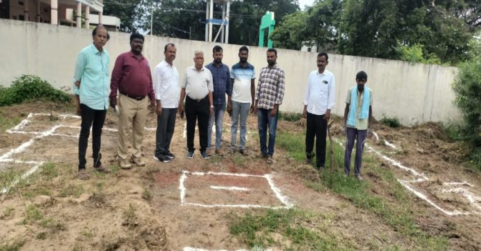 Bhoomi Pooja on the model of Indirammas house..