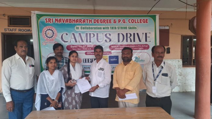 Campus drive in Navbharat..