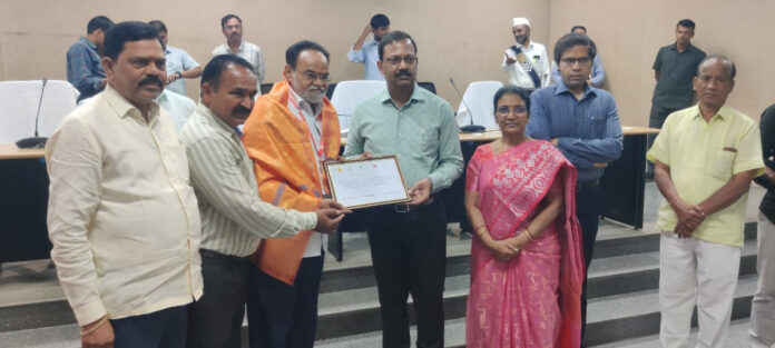 Certificate of appreciation to the District Red Cross..