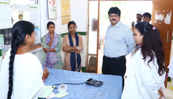Collector inspects primary health center