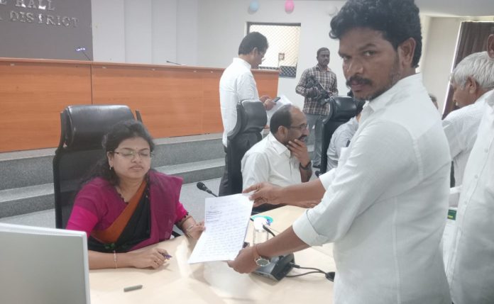 Complaint filed in grievances against corruption in Indirammas house selection.