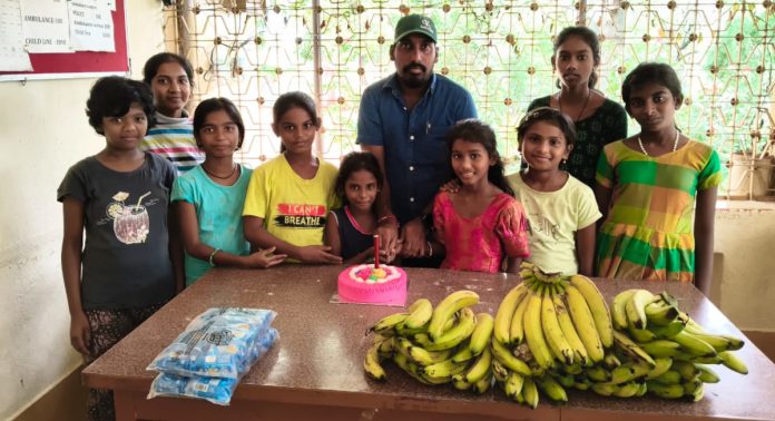 Fruit distribution under the auspices of Cards Balabata