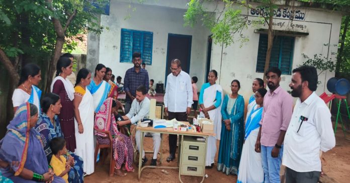 Health camp in Bangarupalli..