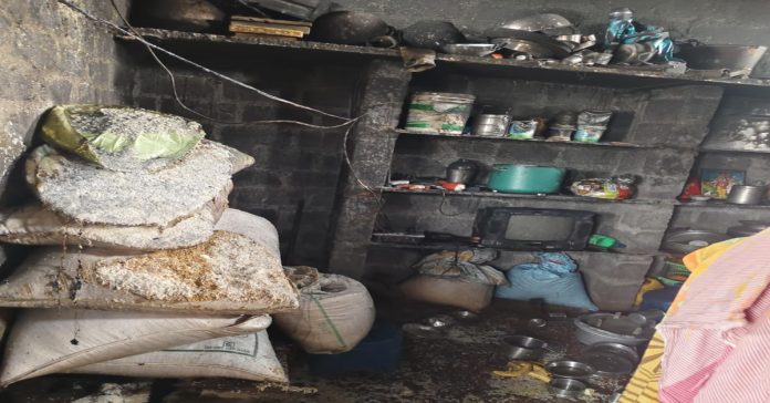 House burned down due to electrical short circuit!