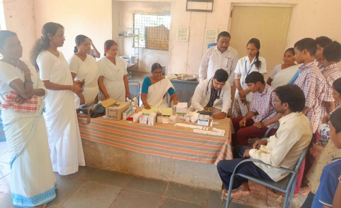 Medical camp at the tribal welfare shelter.!