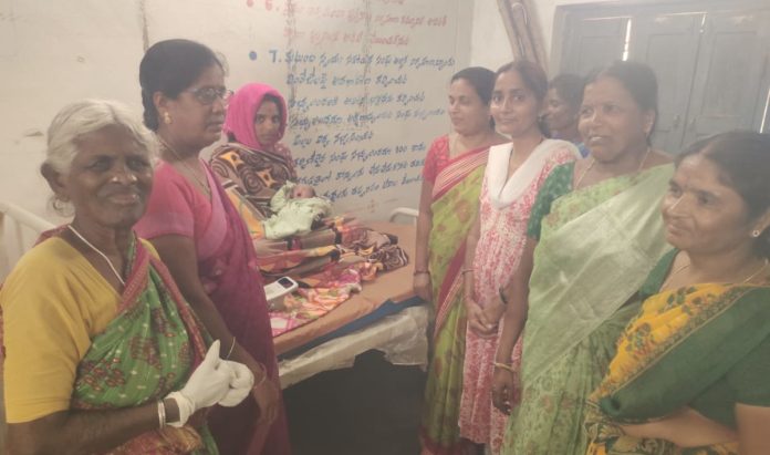 Normal delivery at Veldanda Government Hospital..