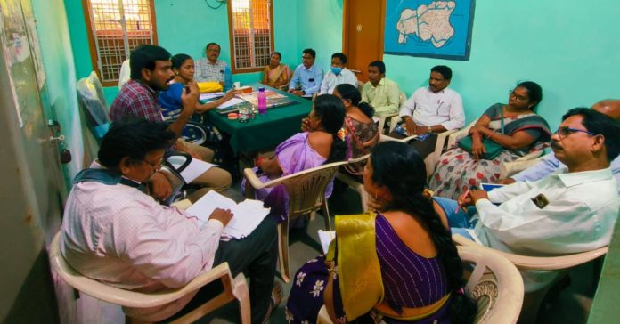 Review meeting at residential school