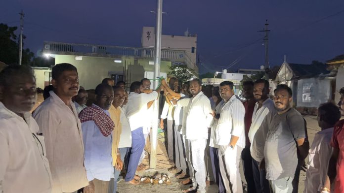 The beginning of the high-rise lights in Muchar