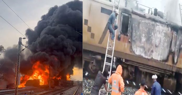 train fire