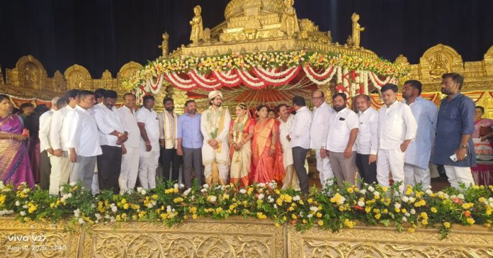 MLA Thota attending the wedding ceremony