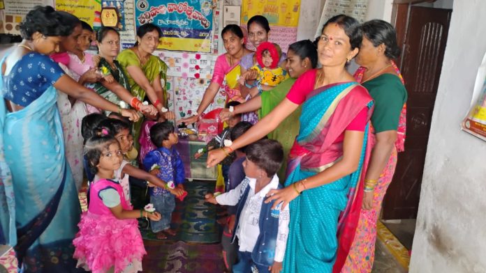 Annaprasana at Anganwadi.. Birthday celebrations