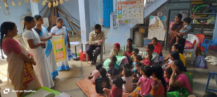 Breastfeeding Week celebrations at Anganwadi centers