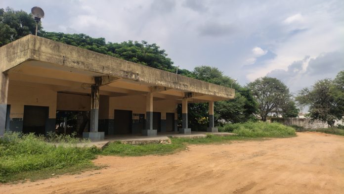 Bus stand premises in a deplorable condition