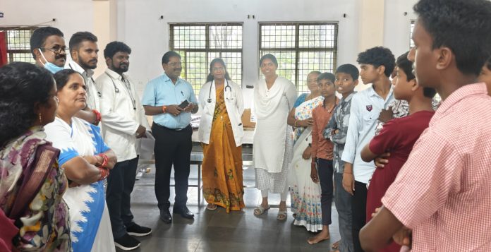 DMHO inspects hostel camp