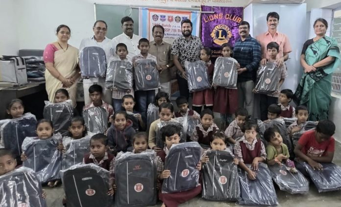 Distribution of school bags to students
