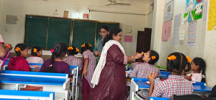 Distribution of tablets for the prevention of threadworms