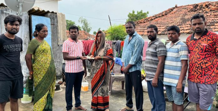 Financial assistance to a poor family..