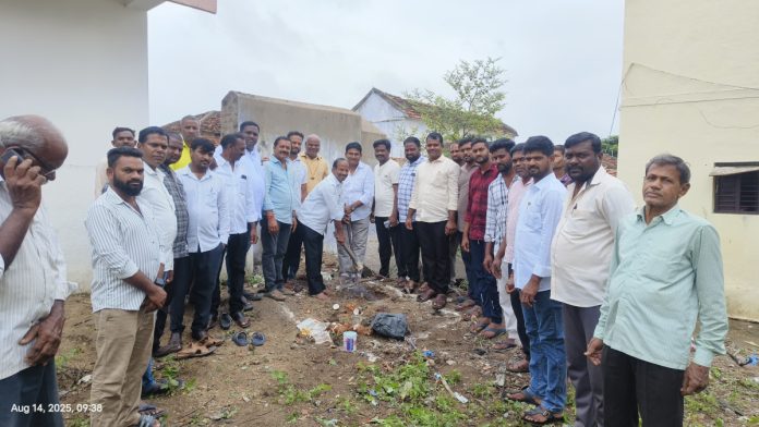 Groundbreaking ceremony for the construction of a wedding hall in Hasakottur