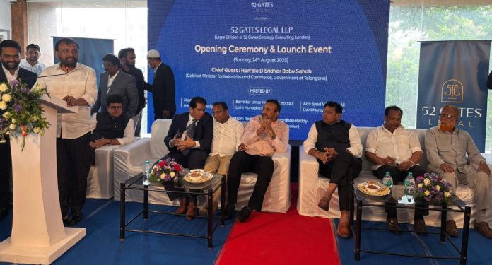 Jukkal MLA at the inauguration of Banjara Hills 52 Gates Legal LLB