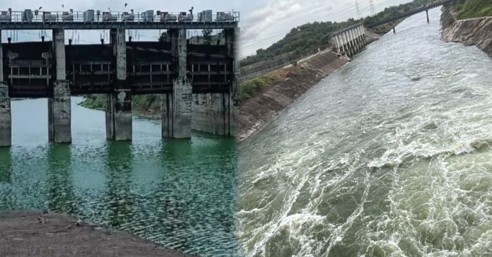 Lifting of flood canal gates