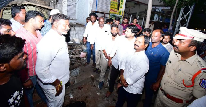 MLA Kumbh inspects the accident site