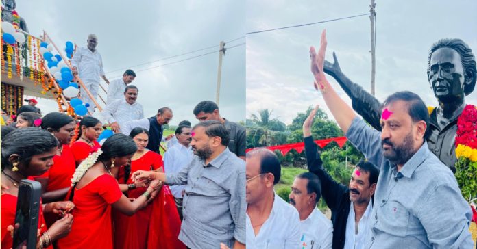 MLA Thota participated in the unveiling of the statue of Anna Bhau Sathe