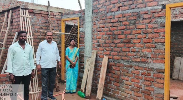 MPDO inspects Indiramma housing construction in Lungan
