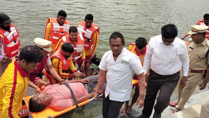 Mock drill at Mini Tank Bund Raghunatha Lake