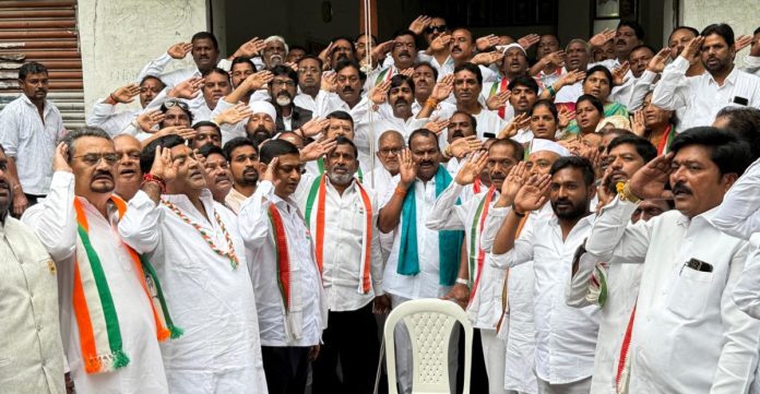 National flag hoisting at Congress Bhavan