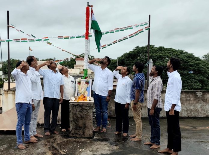 National flag unveiled at Indore Youth Charitable Service Organization office
