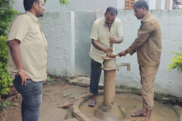 Repairs to the damaged borehole..