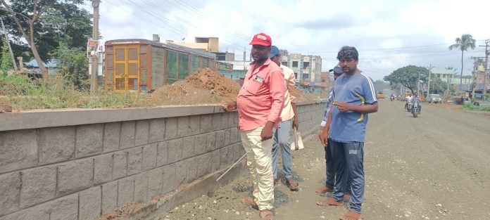 Road expansion work in full swing..