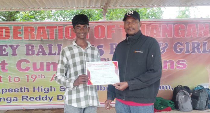 Vidya Jyothi student receives certificate of appreciation in Under 15 Volleyball...