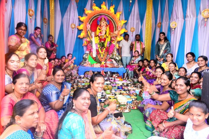 A grand offering to Lord Ganesha with pastries