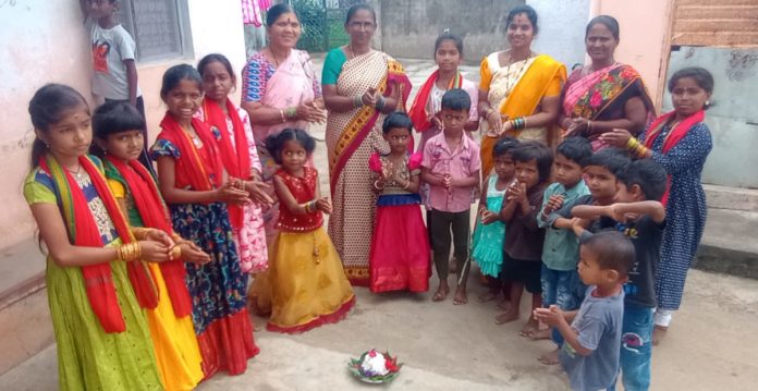 Bathukamma celebrations at Anganwadi