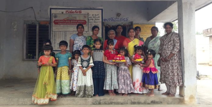 Bathukamma celebrations at Anganwadi center