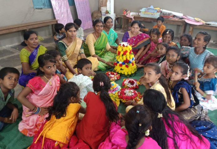 Bathukamma celebrations at primary school..