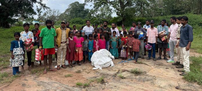 Charity organization distributes blankets