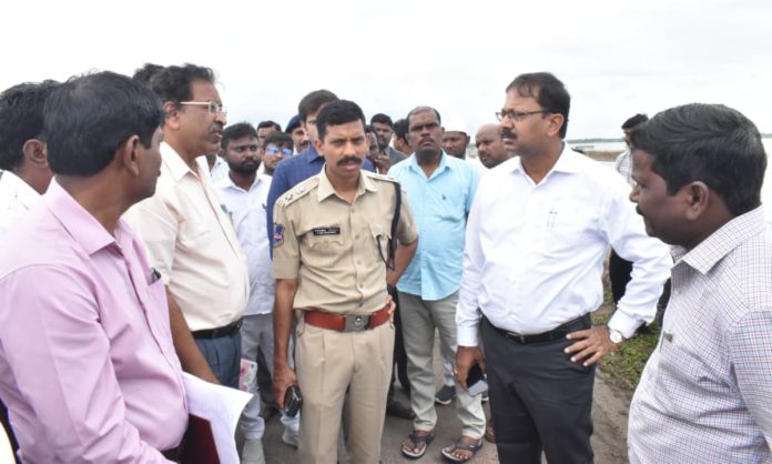 Collector, CP inspect the procession route