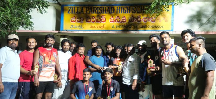 District level volleyball tournament in Macherla