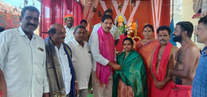 Former MLA performs special pujas at Goddess Durga.