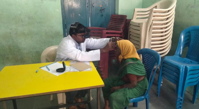 Free eye medical camp under the auspices of Dr. Naveen Super Specialty Hospital