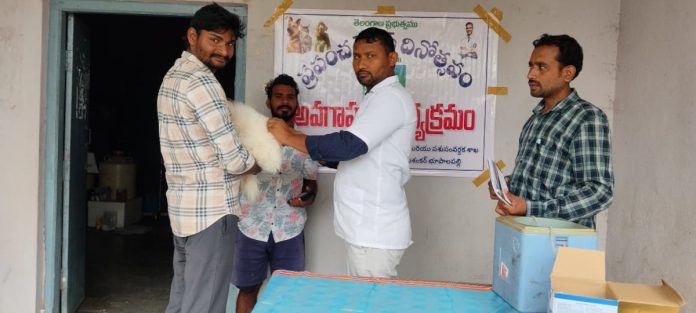 Free rabies vaccinations for pet dogs..