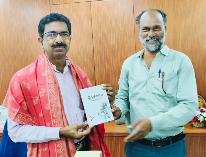 Gafoor Shikshak meets the Director of the Department of Language and Culture
