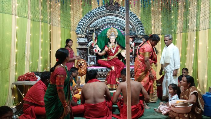 Goddess Durga who resides in Sarangapur