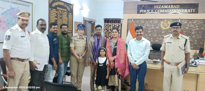 Kumari Advika distributed helmets on her birthday